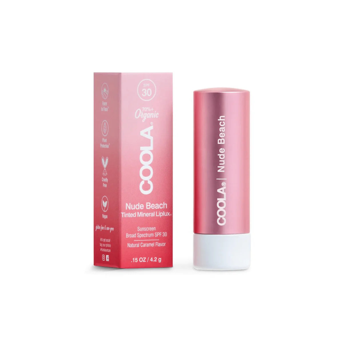 Baume à lèvres minéral Liplux FPS 30 Nude Beach - 4.2g